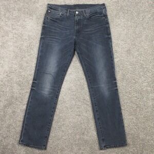 Levis Jeans Mens 33x30 Blue 511 Slim Straight Faded Whiskering Flex Denim Pants